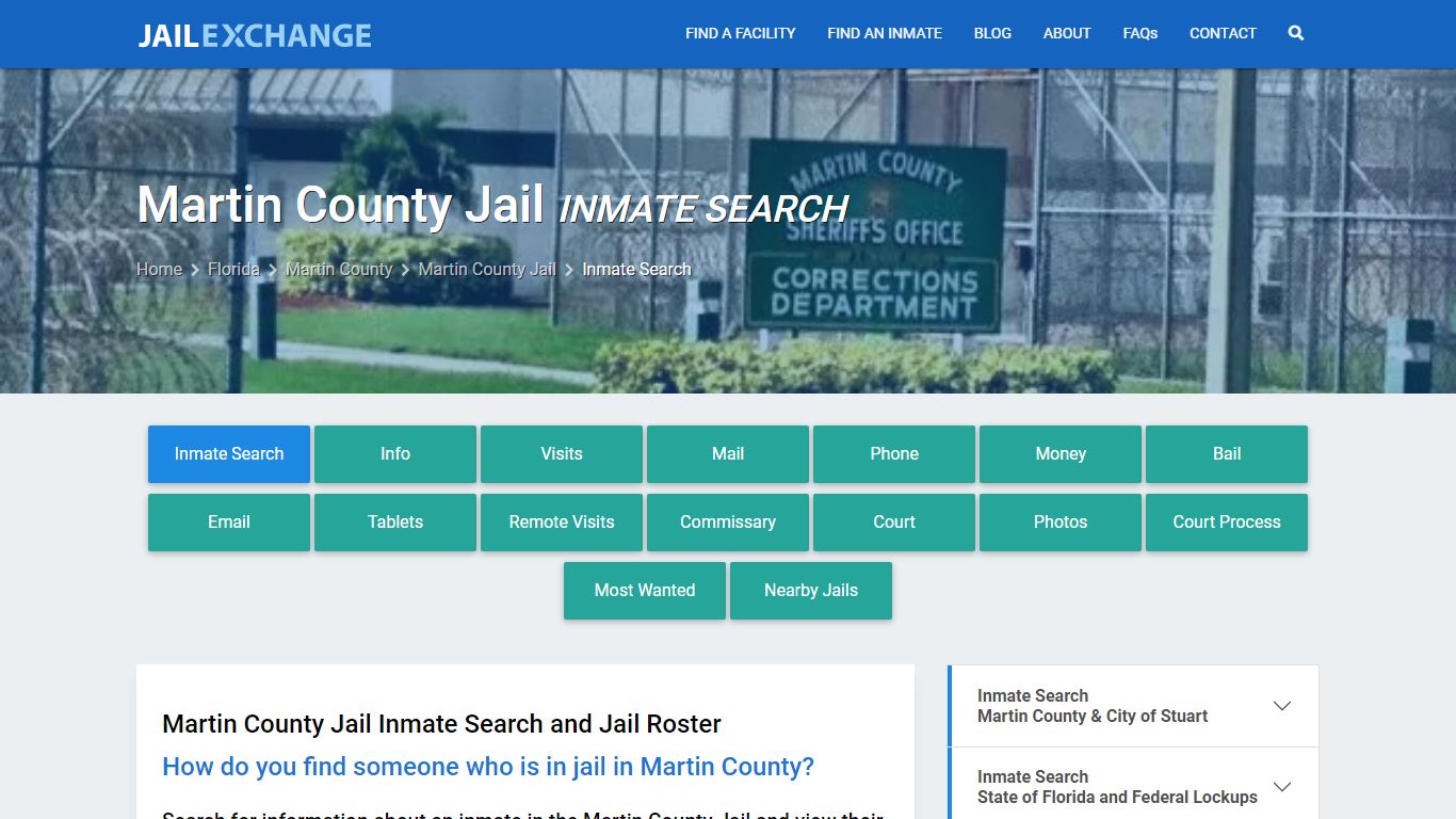 Inmate Search: Roster & Mugshots - Martin County Jail, FL